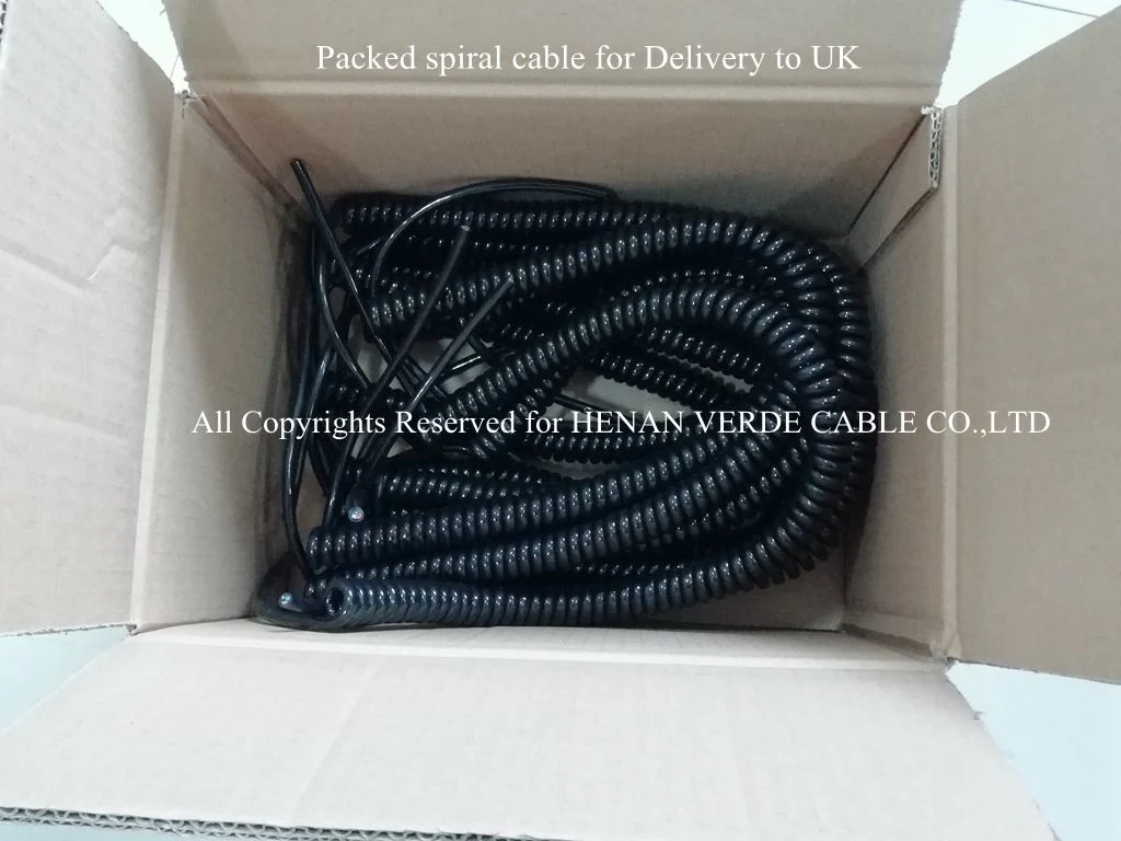 PVC TPU Coiled Wire Sensor Auto Instrument Cable Spiral Coiled Cable